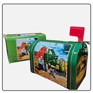 John Deere Mailbox Bank Tin 1532 EF3